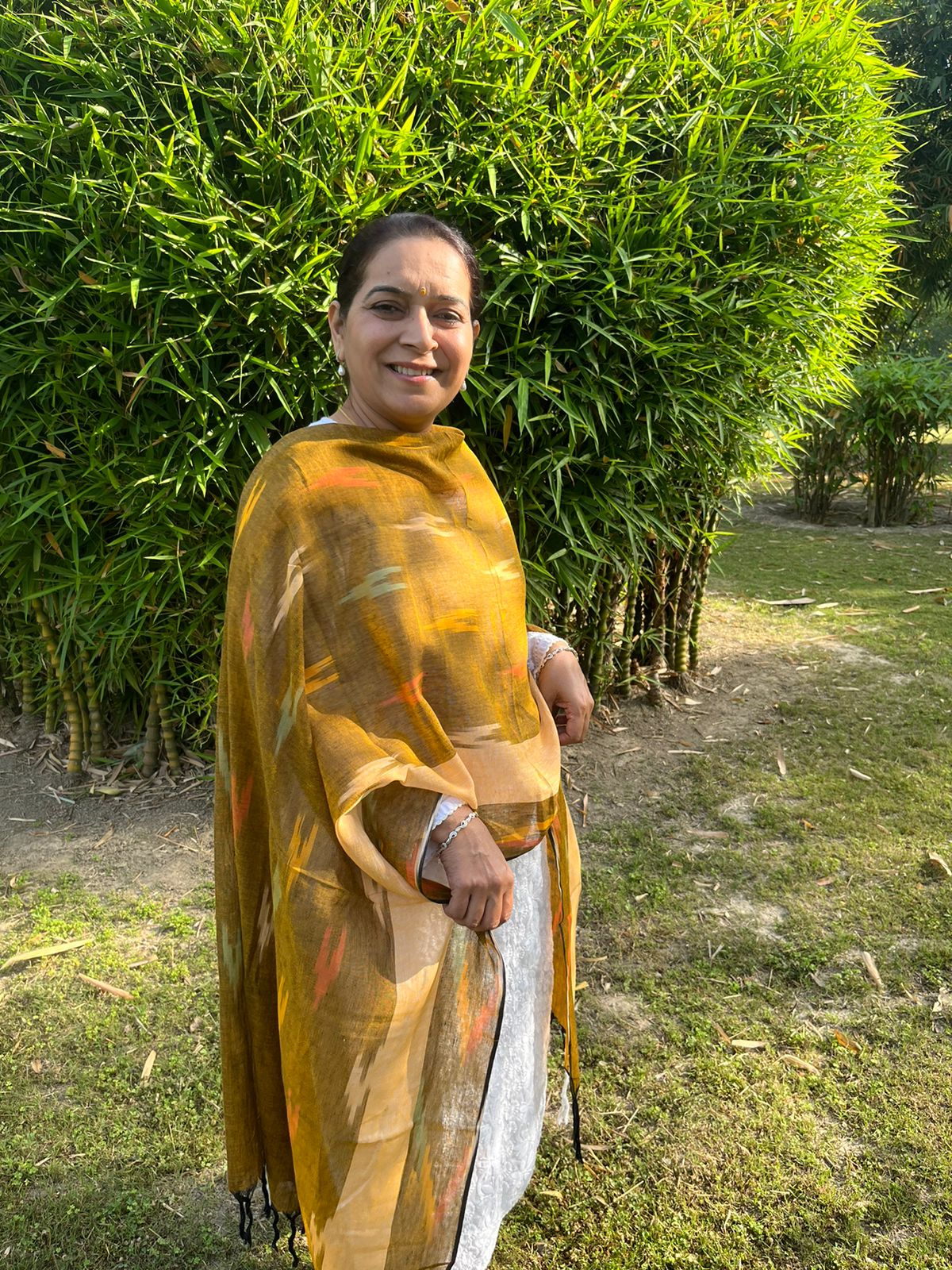 Olive Ikat Dupatta