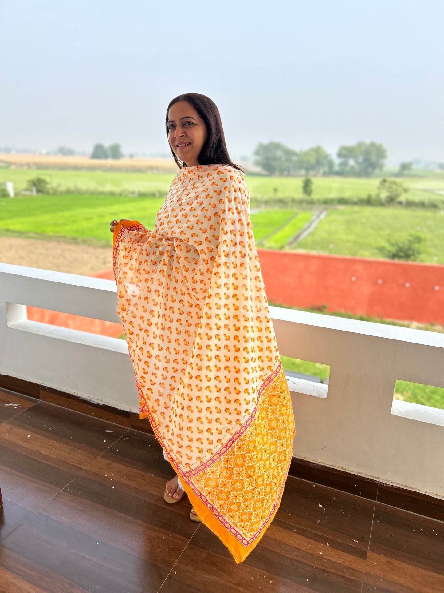 Light Olive Ikat Dupatta