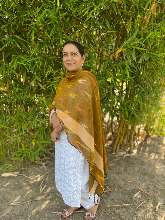 Olive Ikat Dupatta